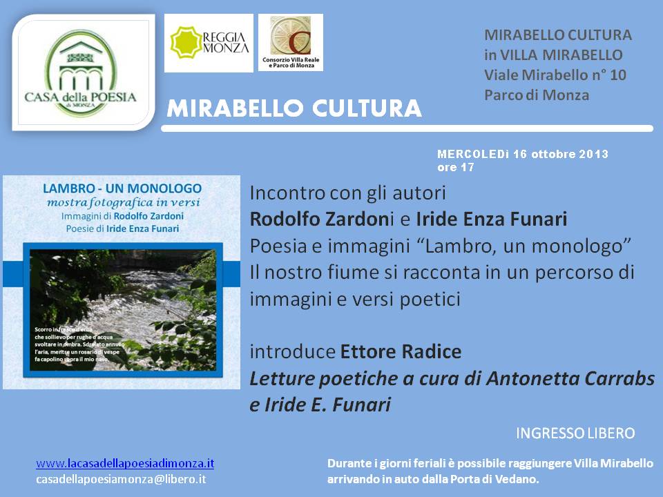 Mirabello cultura 2013 Rodolfo Zardoni - Iride Enza Funari