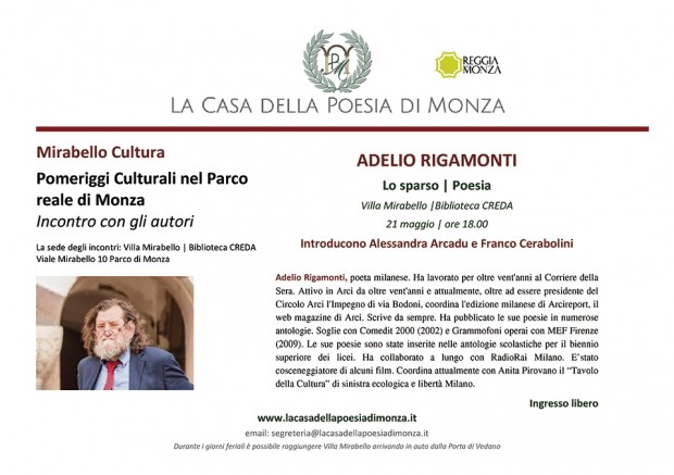 Mirabello Cultura 21 maggio 2014 Adelio Rigamonti Clicca l'immagine per scaricare la locandina in formato PDF