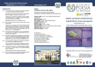 Brochure informativa per il Premio Morra 2015
