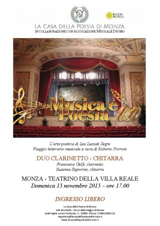 La Casa della Poesia di Monza - Musica e Poesia con Associazione Musicale Duomo