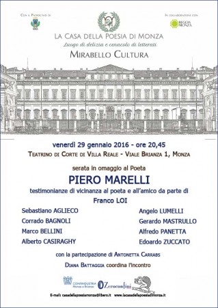 Mirabello Cultura 29.01.2016 Piero Marelli - locandina