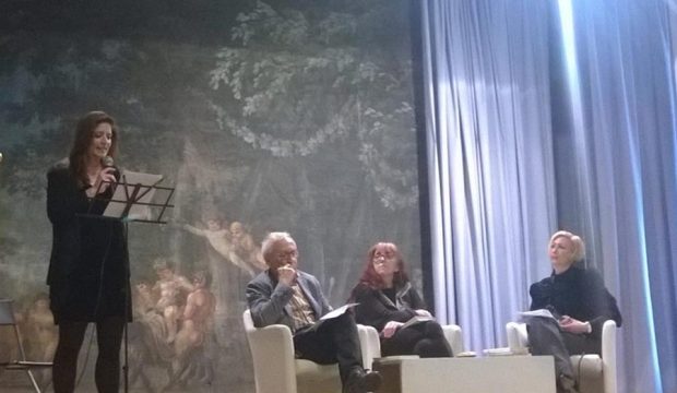 Da sinistra Laura Piazza, Gianni Turchetta, Laura Pariani e Simona De Simone