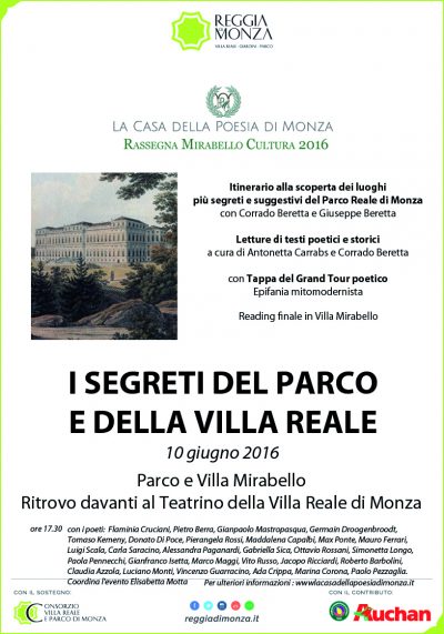 Locandina I segreti del Parco e della Villa Reale di Monza (clicca per ingrandire)