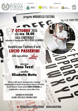 Locandina evento il Buon Tempo editore - 7 ottobre 2016 - Clicca per PDF