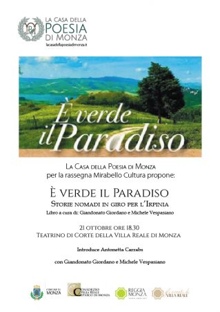 Mirabello Cultura - Presentazione libro - E' verde il paradiso 21 ott 2016 Locandina (Clicca per PDF)
