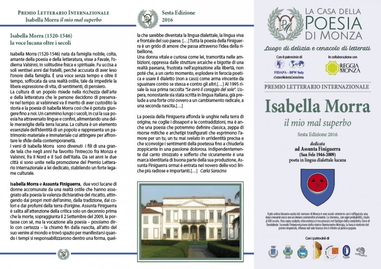 Premio Isabella Morra 2016 Bando informativo