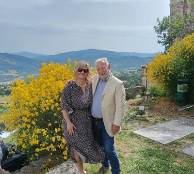 Con Carlo Pagani nel borgo di Petrella Guidi