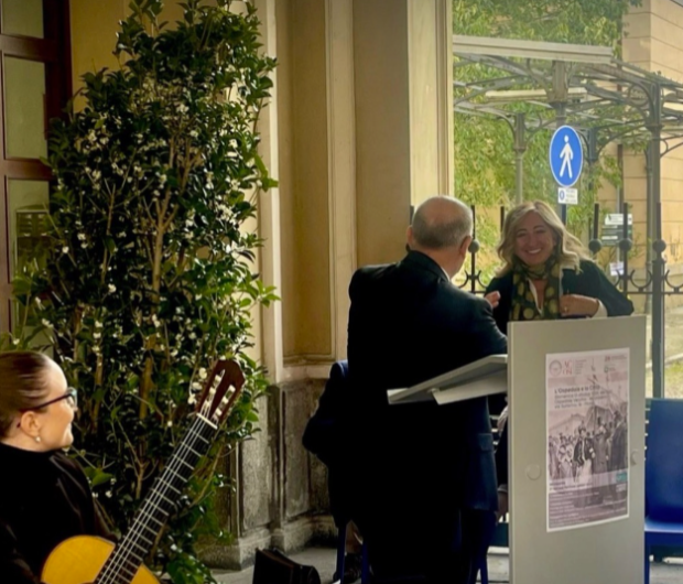 Nella foto il Presidente dell’IRCCS San Gerardo di Monza e Antonetta Carrabs